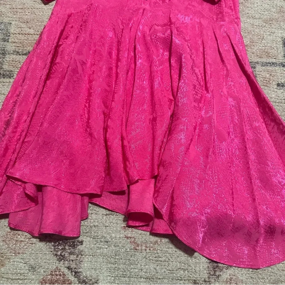 NWT Karen Millen Animal jacquard button up floppy dress in pink size 4 - Picture 11 of 16